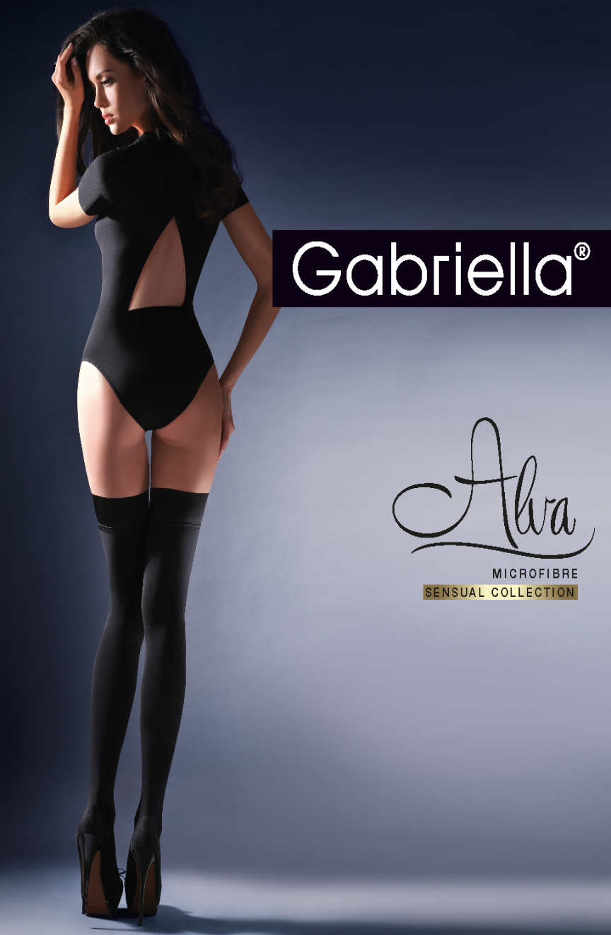 Gabriella Calze Alva Hold Ups Black